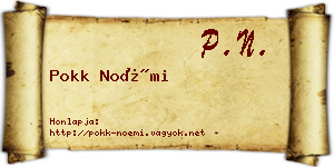 Pokk Noémi névjegykártya